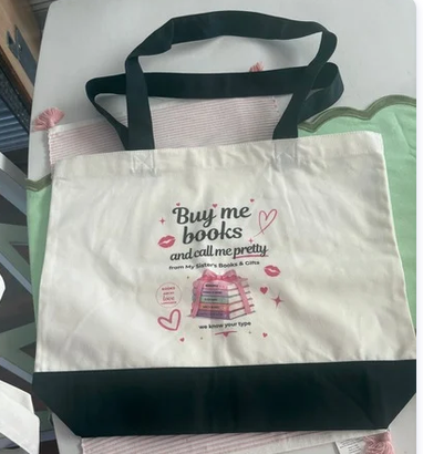 Buy Me books and call me pretty Tote Bags
