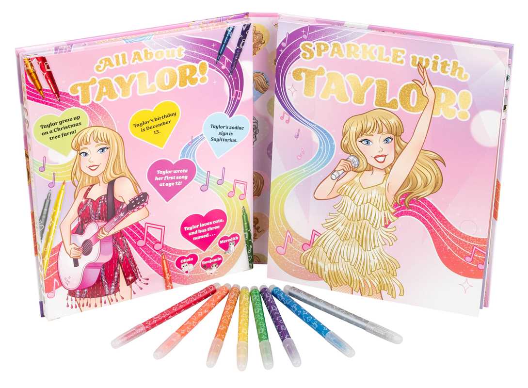 Simon & Schuster - Sparkle with Taylor! A Glitter Coloring Kit by Editors of Silver Dolphin Books