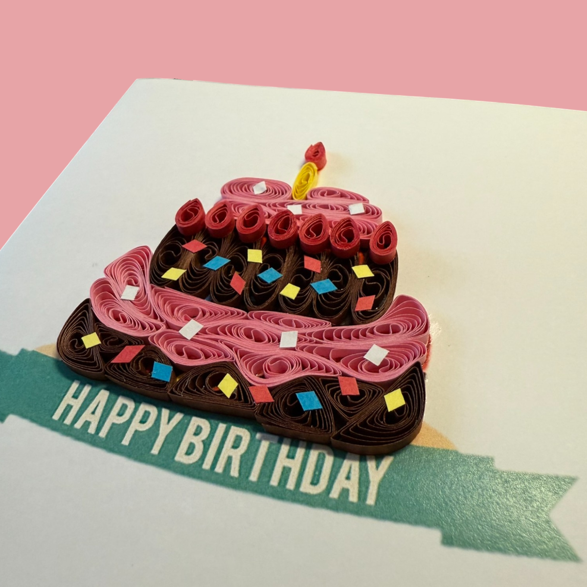 The Upcycled Paper Company - [6pk] Happy Birthday Quilled Greeting Card