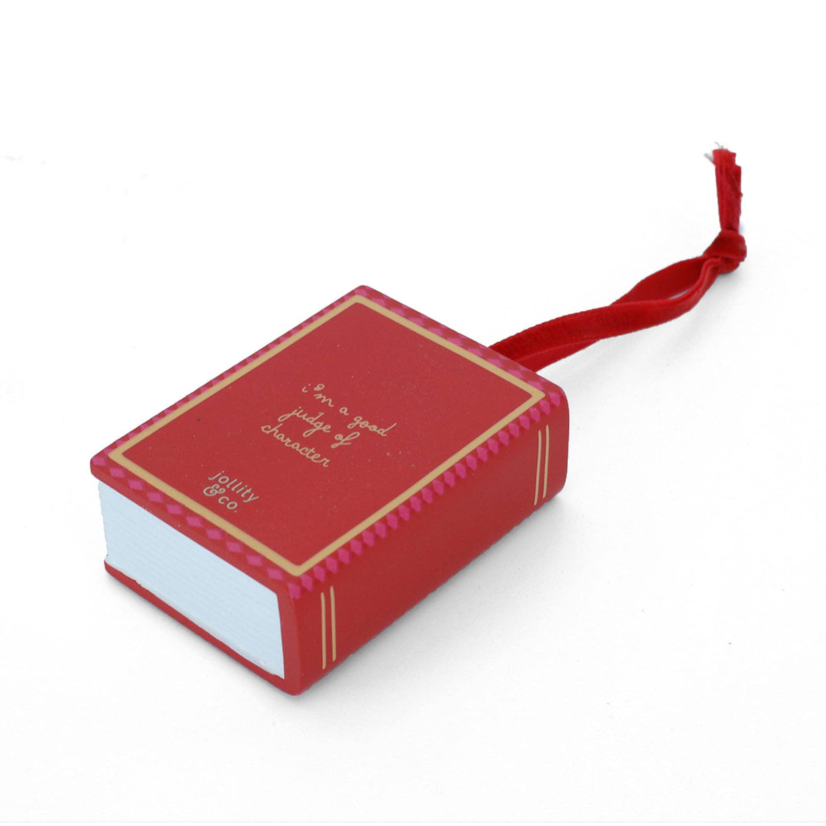 Jollity & Co. + Daydream Society - I Judge Books By Their Covers Book Christmas Ornament