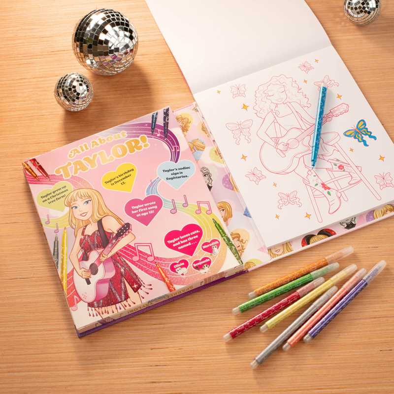 Simon & Schuster - Sparkle with Taylor! A Glitter Coloring Kit by Editors of Silver Dolphin Books