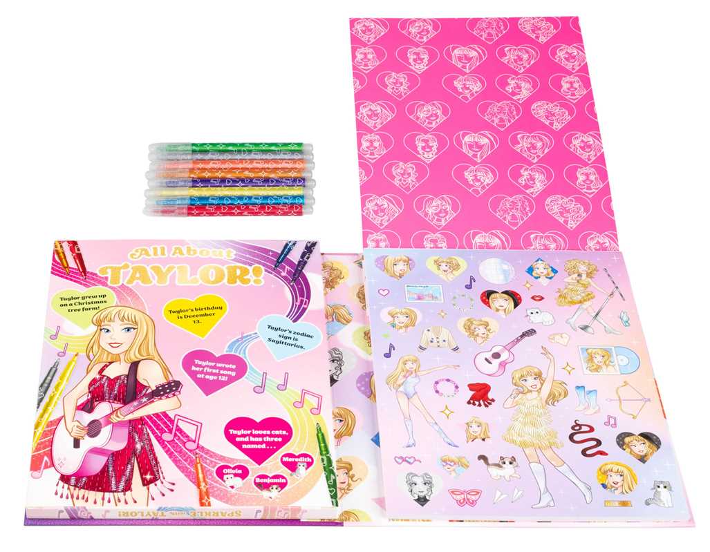Simon & Schuster - Sparkle with Taylor! A Glitter Coloring Kit by Editors of Silver Dolphin Books