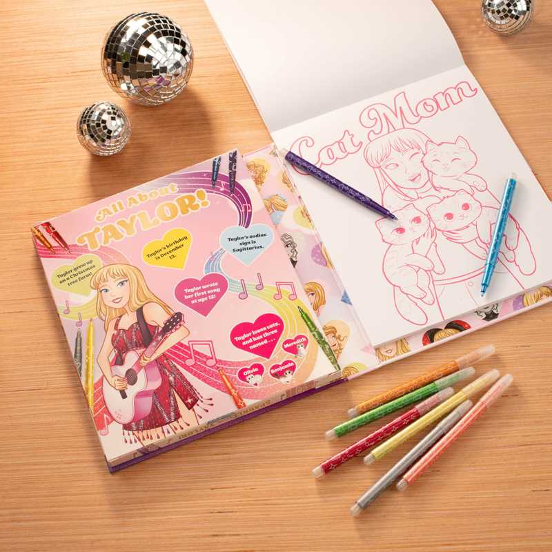 Simon & Schuster - Sparkle with Taylor! A Glitter Coloring Kit by Editors of Silver Dolphin Books