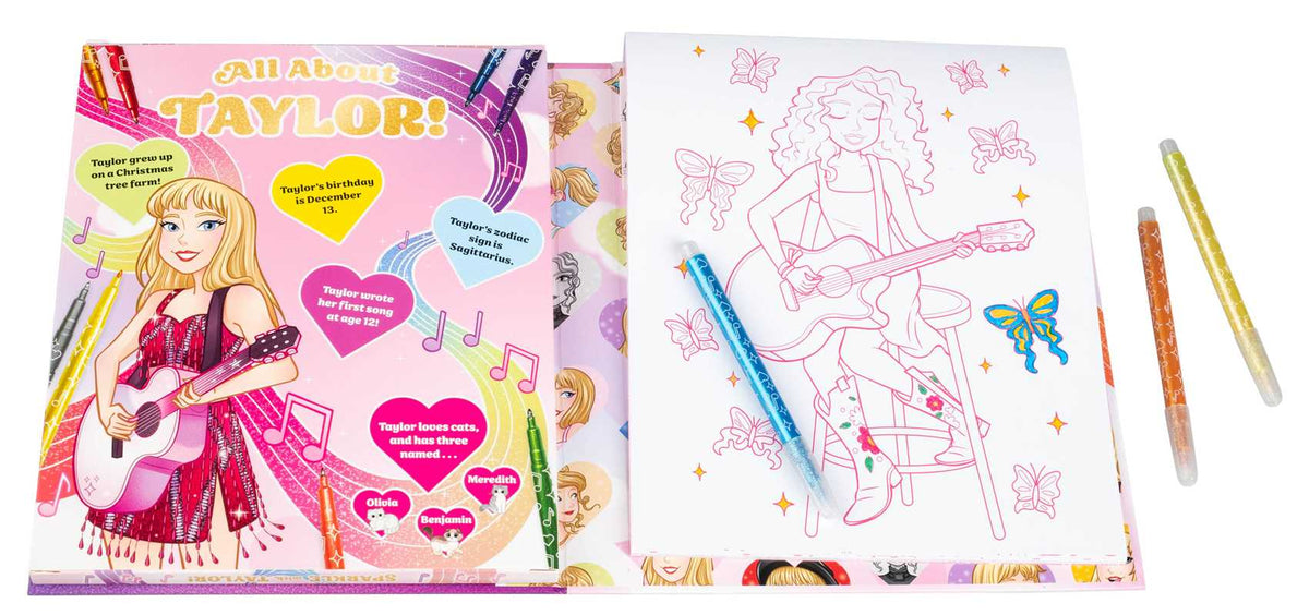 Simon & Schuster - Sparkle with Taylor! A Glitter Coloring Kit by Editors of Silver Dolphin Books