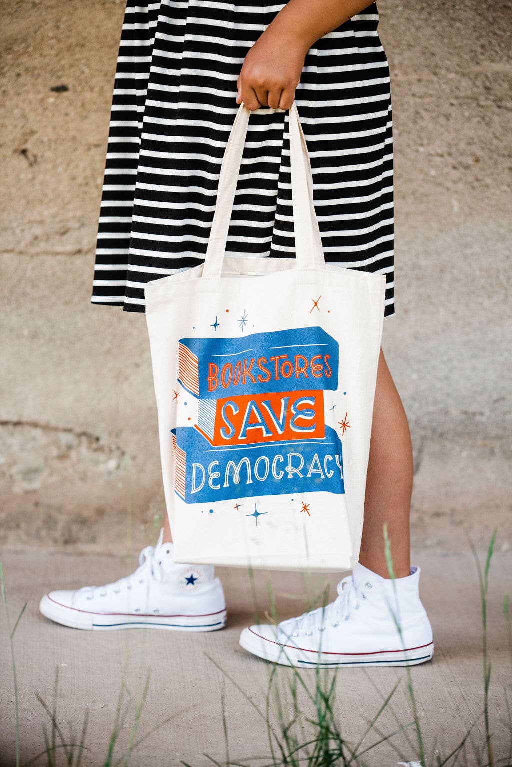 Gibbs Smith - Bookstores Save Democracy! Tote Bag