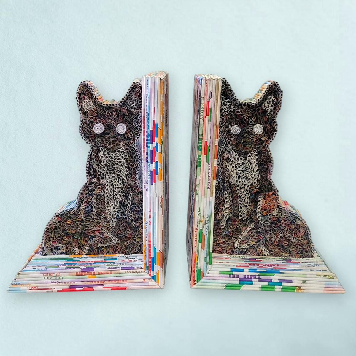 The Upcycled Paper Company - Cat Bookends - Recycled Paper