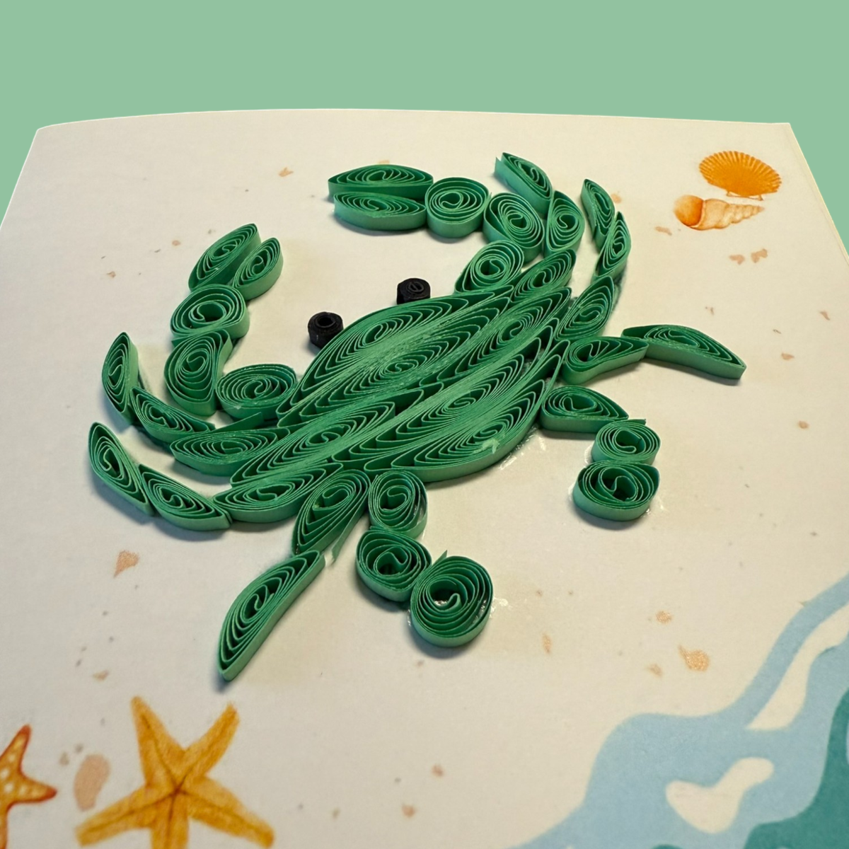 The Upcycled Paper Company - [6pk] Crab Quilled Greeting Card