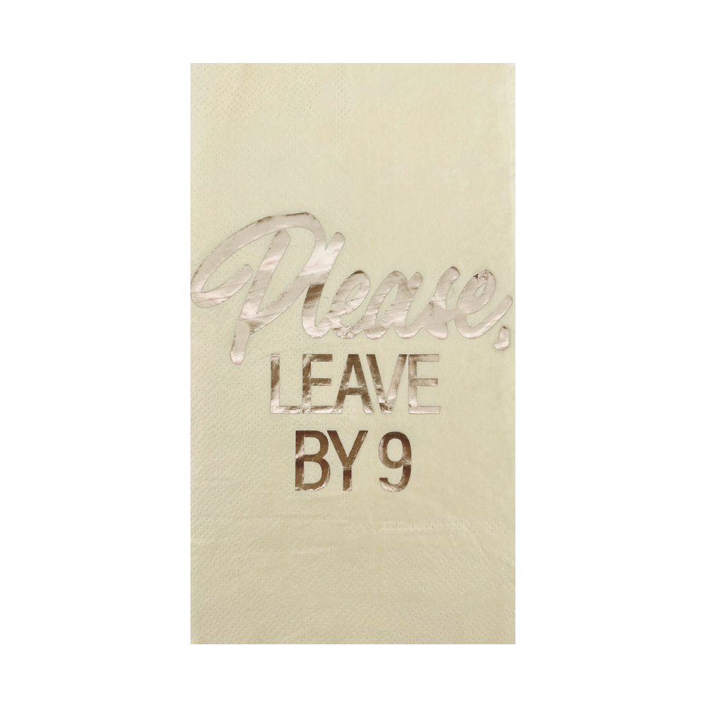 Jollity & Co. + Daydream Society - "Please Leave By Nine" Cocktail Napkins - 20 Pk.