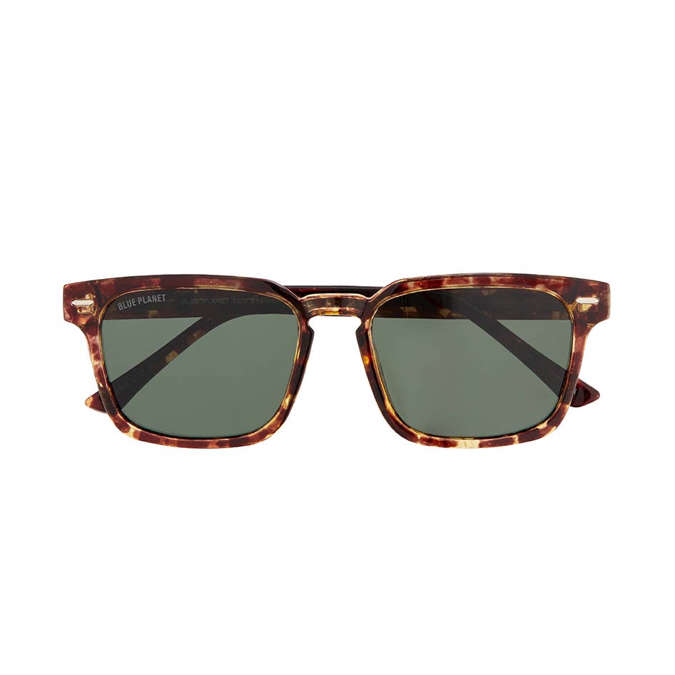Blue Planet Eco-Eyewear - BP10093 - NEW Hudson Brown Marble / Grey Green Polarized