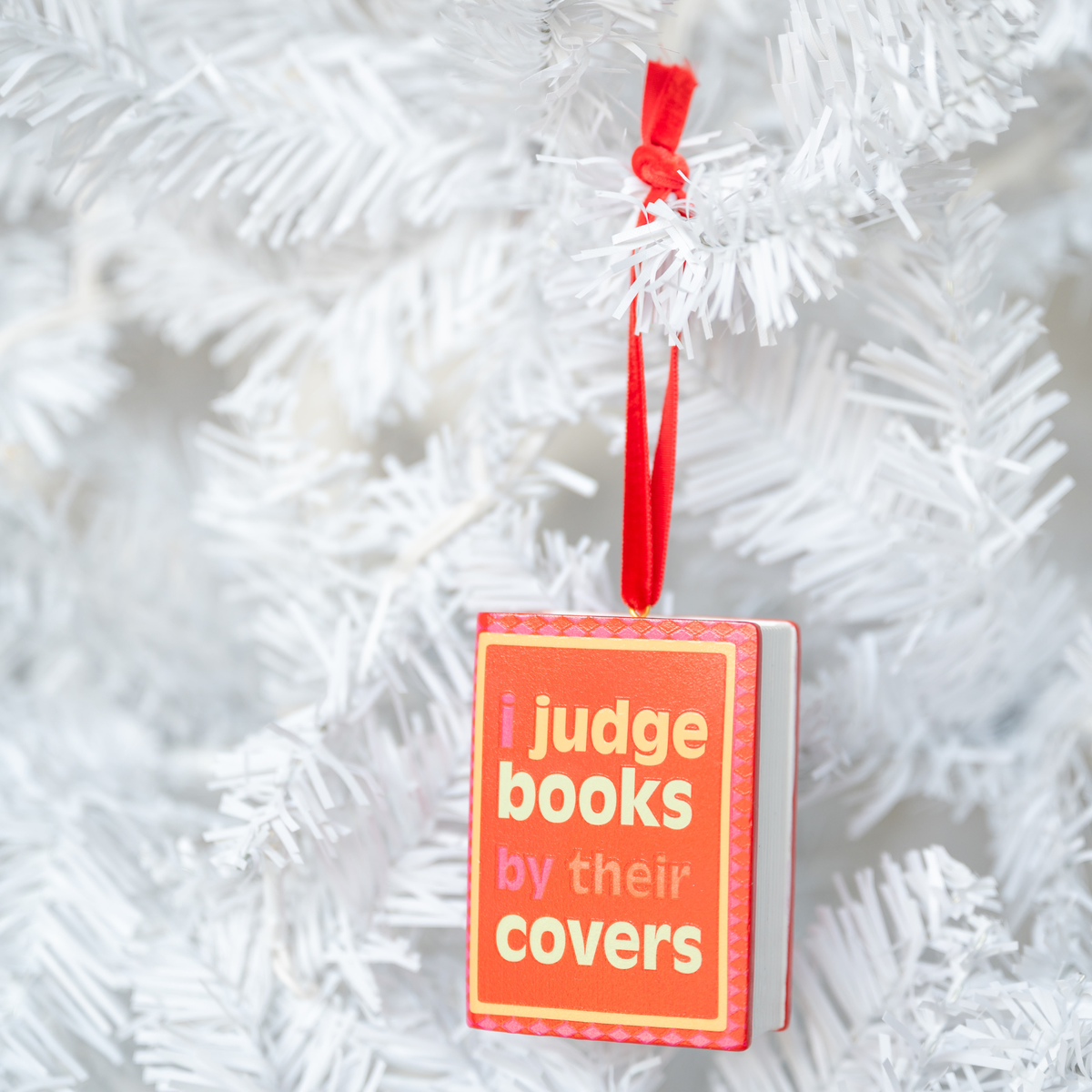 Jollity & Co. + Daydream Society - I Judge Books By Their Covers Book Christmas Ornament