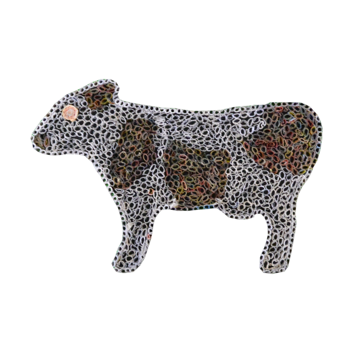 The Upcycled Paper Company - Cow Mini-Figure - Recycled Paper