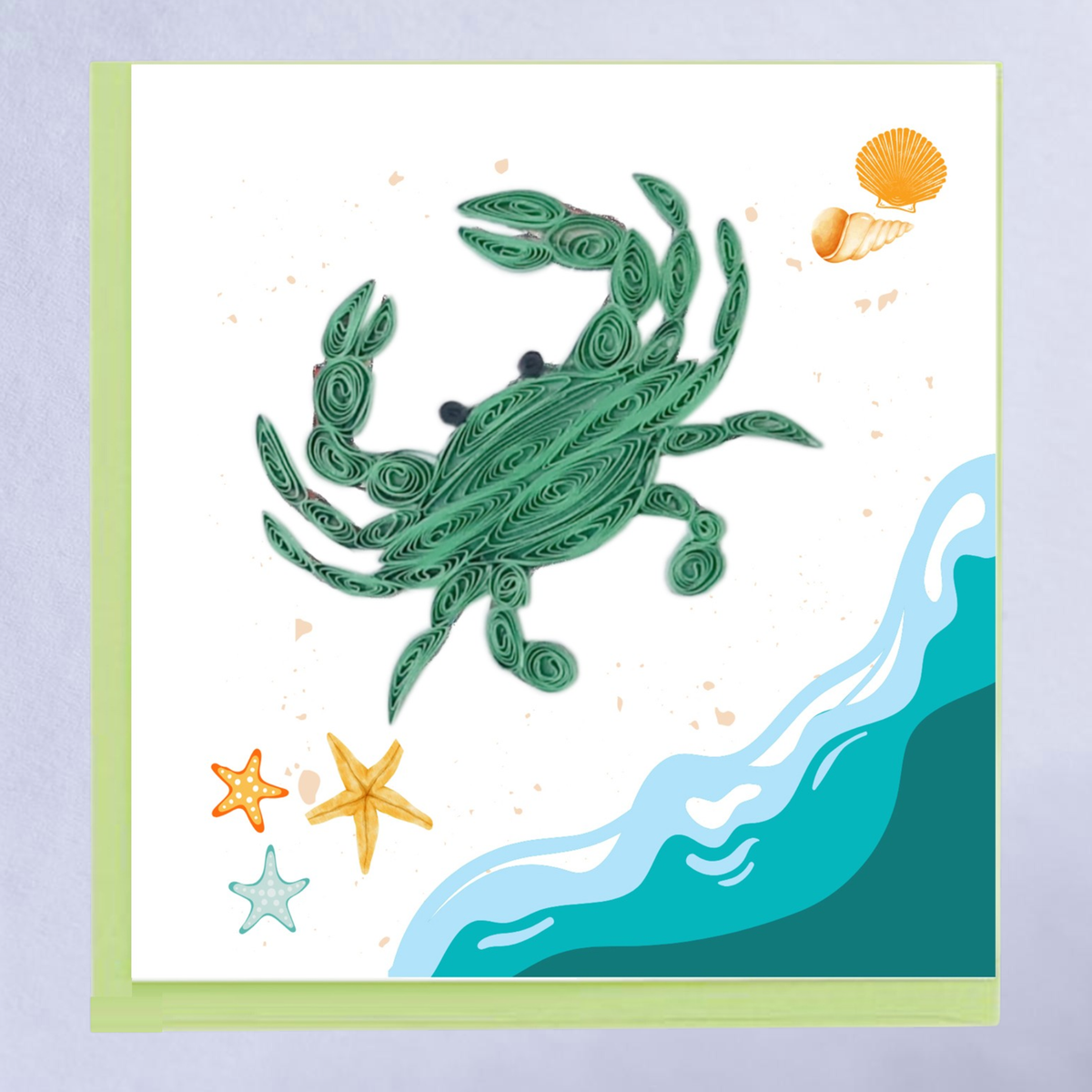 The Upcycled Paper Company - [6pk] Crab Quilled Greeting Card