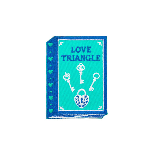 "Love Triangle" Book-Shaped Patch